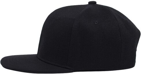 Boolavard Classic Snapback Hat Cap Hip Hop Style Flat Bill Blank Solid Color Adjustable Size in Saudi Arabia
