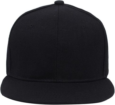 Boolavard Classic Snapback Hat Cap Hip Hop Style Flat Bill Blank Solid Color Adjustable Size in Saudi Arabia