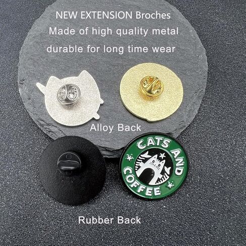 دبابيس زينة لمخلب القهوة على شكل قطة من Cat Planet Coffee Paw Pins Cats Club, 3.14in*3.14in*0.78in, بورسلين, بدون أحجار كريمة in Kuwait