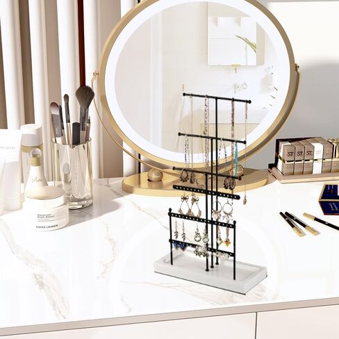 Aphse Jewelry Organizer Stand, 6 Tier Hanging Necklace Holder,Earring Organizer,Jewelry Tower Tree for Necklaces, Earrings, Bracelets, Rings in Kuwait