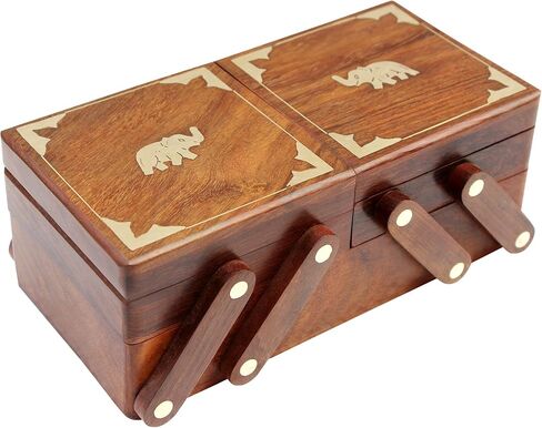 ITOS365 Handmade Wooden Jewelry Box/Case/Storage for Women Jewel Organizer Gift Items in Saudi Arabia