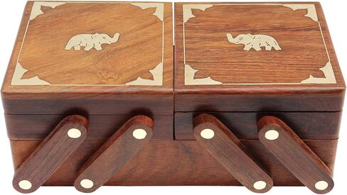 ITOS365 Handmade Wooden Jewelry Box/Case/Storage for Women Jewel Organizer Gift Items in Saudi Arabia