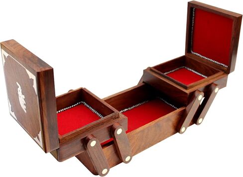 ITOS365 Handmade Wooden Jewelry Box/Case/Storage for Women Jewel Organizer Gift Items in Saudi Arabia