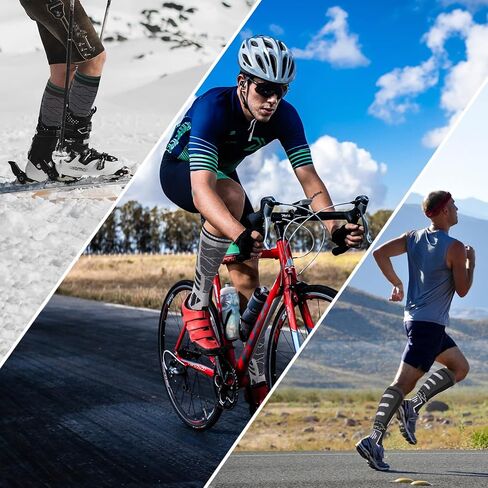 جوارب DarkCom للرجال والنساء للتزلج قابلة للتنفس، جوارب تزلج من صوف ميرينو دافئة ومريحة للتزلج على الجليد in Kuwait