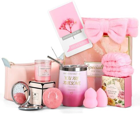 هدايا عيد ميلاد Giftota للنساء - سلة الهدايا - باقة العناية - صندوق هدايا فريد من نوعه - هدايا التفكير فيك - مجموعة هدايا الاسترخاء - أفضل الهدايا لها in Kuwait