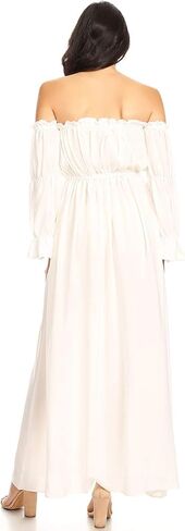 Anna-Kaci Womens Renaissance OverDress Medieval Irish Off Shoulder Dress Set in Saudi Arabia