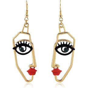 Women's Face Statement Dangle Drop Earrings in Saudi Arabia