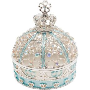 Crown Jewelry Box Jewelry Holder Box Sparkling Diamond Ring Case Jewelry Earring Organizer Gift Boxes Wedding Keepsake Box for Pirate Jewelry Viking Earrings Jewelry Case Unique Gift for Women Girls in Kuwait