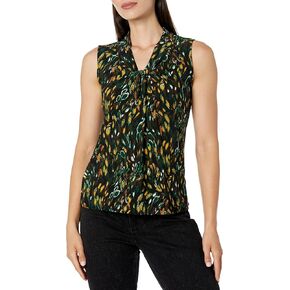 Kasper Women's Printed Sleeveless Knot Front Top in Saudi Arabia