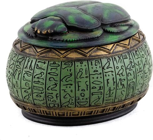 Top Collection 4" Hand Painted Resin Egyptian Scarab Jewelry Box in Saudi Arabia