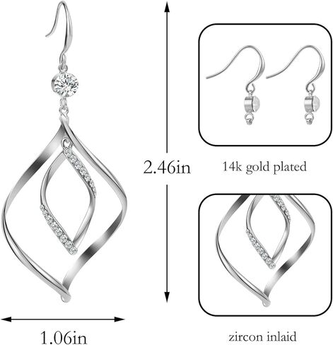 أقراط متدلية من BTOYM أقراط متدلية هندسية ذهبية أقراط طويلة على شكل سلسلة أقراط بوهو هدية مجوهرات للنساء والفتيات in Kuwait