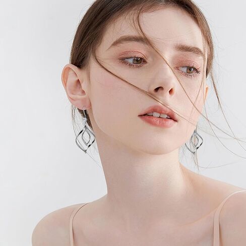 أقراط متدلية من BTOYM أقراط متدلية هندسية ذهبية أقراط طويلة على شكل سلسلة أقراط بوهو هدية مجوهرات للنساء والفتيات in Kuwait