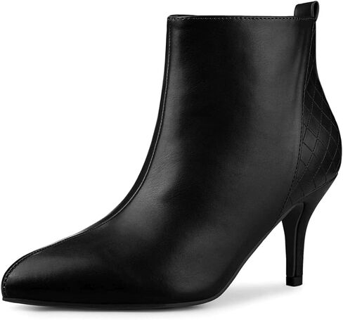 حذاء نسائي من Allegra K بمقدمة مدببة وسحاب جانبي وكعب ستيليتو للكاحل in Kuwait