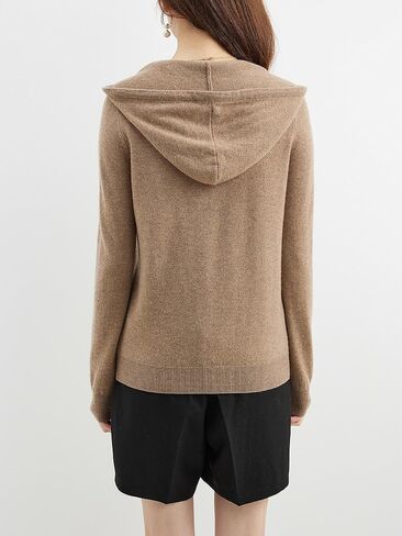 LINY XIN المرأة زمم هوديي خريف شتاء 100% ميرينو سترة صوف عادية الرباط متماسكة البلوز سترة in Kuwait