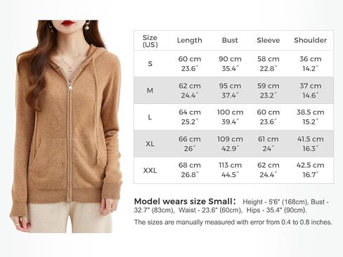 LINY XIN المرأة زمم هوديي خريف شتاء 100% ميرينو سترة صوف عادية الرباط متماسكة البلوز سترة in Kuwait