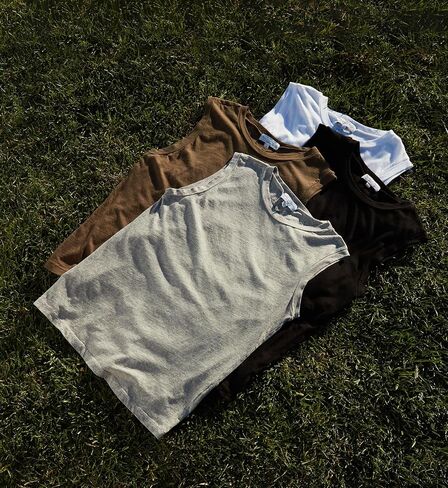 Michael Stars Relaxed Semi-Fitted Iris Classic Muscle Tee Made with 100% Cotton in Saudi Arabia