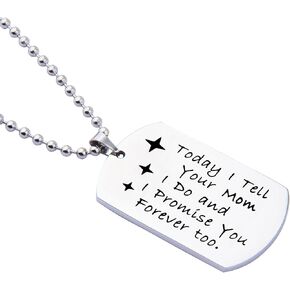 ENSIANTH Gift for Stepson Step Daughter Today I tell your Dad I do and I promise you Forever too Necklace,Wedding Gif Blended Family Gif