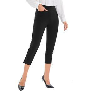 KOJOOIN Womens Golf Pants Business Casual Capris Stretch Lightweight Quick Dry Capri Work Yoga Dress Pants with Pocket in Kuwait