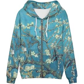 Showudesigns XS-5XL Zip Up Hoodie for Women Sweatshirt Pullover