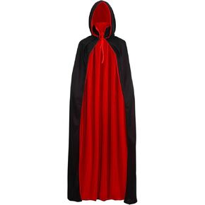 Didiseaon Halloween Vampire Cape - Unisex Halloween Cloak, Black and Red Reversible Hooded Cap, Wizard Cloak for Halloween Christmas Party Vampires Cosplay Costumes in Saudi Arabia