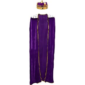 Nicky Bigs Novelties Unisex Adult Royal King Queen Velveteen Robe and Jeweled Crown Costume Accessory Set in Saudi Arabia