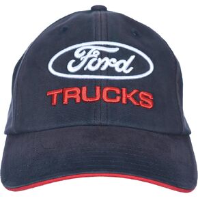 Checkered Flag Men's Ford Trucks Logo Cap Distressed Navy Blue Hat, 0-8 in Saudi Arabia
