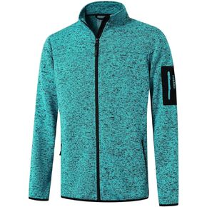 سترة VEBOON للرجال بسحاب كامل كاجوال بياقة واقفة من الصوف الناعم مع جيوب، معطف خفيف الوزن للأداء in Kuwait