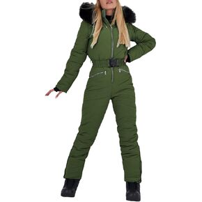 Aoysky النساء الشتاء نيسيس التزلج بذلة الرياضة في الهواء الطلق سنوسويت الفراء طوق معطف بذلة مع هوديس التزلج سترات وسراويل in Kuwait