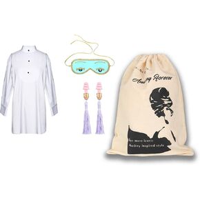 Audrey in a Bag Iconic Holly Complete Sleep Costume Set with Tassel Earplugs Inspired by Breakfast at Tiffany’s in Kuwait