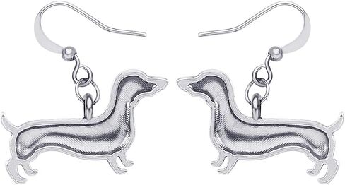 DUOWEI Cute Dachshund Earrings Dangle Jewelry Funny Weiner Dog Gifts for Women Girls Dog Lovers in Kuwait