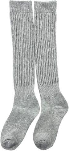 Besjybt 80s Slouch Socks for Women, Scrunch Knee High Socks Boot Socks in Kuwait