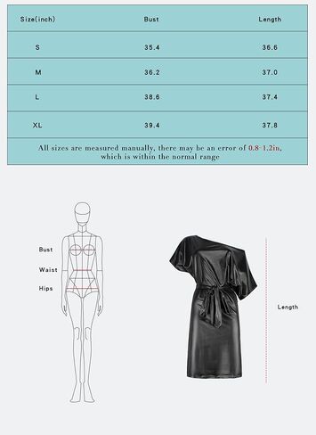 فستان Berylzz نسائي ذو مظهر جلدي مثير كاجوال بكتف واحد وحزام Bodycon Club متوسط ​​الطول in Kuwait