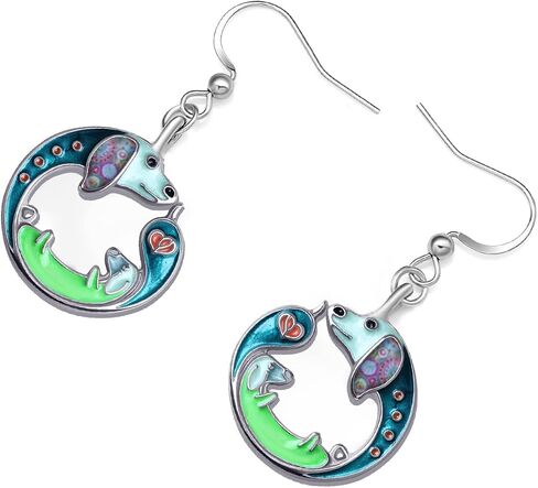 DUOWEI Cute Dachshund Earrings Dangle Jewelry Funny Weiner Dog Gifts for Women Girls Dog Lovers in Kuwait