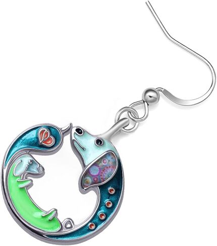 DUOWEI Cute Dachshund Earrings Dangle Jewelry Funny Weiner Dog Gifts for Women Girls Dog Lovers in Kuwait