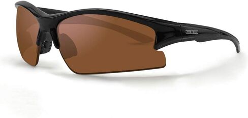 نظارة شمسية رياضية للجولف من 2 ايبوتش بلون اسود مع عدسات بلون اخضر واسود عالية الوضوح مع عدسات كهرمانية, أسود, ADULT in Kuwait