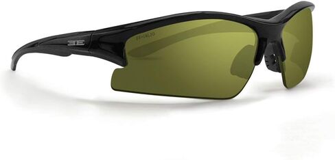 نظارة شمسية رياضية للجولف من 2 ايبوتش بلون اسود مع عدسات بلون اخضر واسود عالية الوضوح مع عدسات كهرمانية, أسود, ADULT in Kuwait