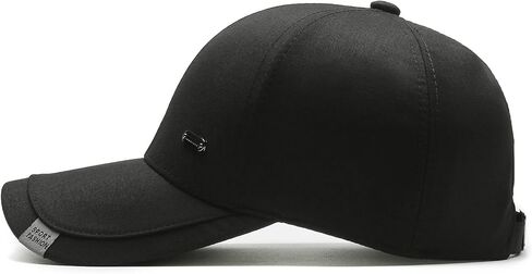 قبعة أبي العصرية للرجال قبعة بيسبول كلاسيكية عادية مع قمم مزدوجة الطبقة قبعة سائق شاحنة من القطن قابلة للتعديل بلون الفحم الناعم in Kuwait