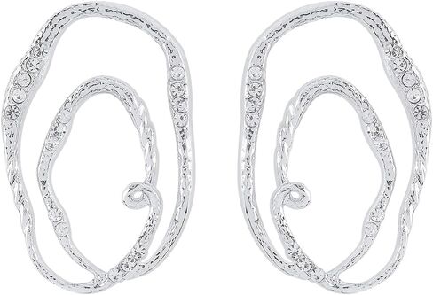 CZ Geometric Irregular Circle Dangle Statement Earrings for Women Girls Gold Silver Plated Crystal Geometrical Big Charms Drop Dangling Stud Earring Layered Lightweight Elegant Wedding Birthday Christmas Party Jewelry Gifts in Kuwait