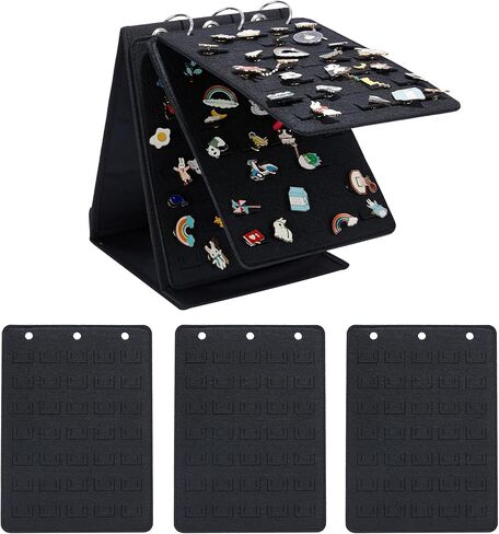 كتاب عرض دبوس المينا من HUHYNN مع 6 صفحات، كتاب تداول دبوس محمول لتخزين أكثر من 240 دبابيس مينا، منظم دبوس بروش وتخزين لمجموعة الدبابيس in Kuwait