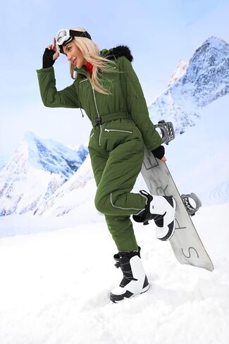 Aoysky النساء الشتاء نيسيس التزلج بذلة الرياضة في الهواء الطلق سنوسويت الفراء طوق معطف بذلة مع هوديس التزلج سترات وسراويل in Kuwait