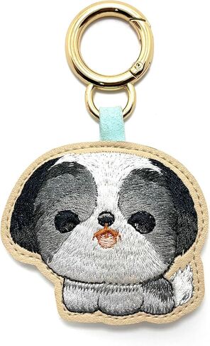 Dog KeyChain Shih Tzu Leather Purse Charm Hanging Ornament for Women Girls Handbags in Kuwait