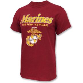Armed Forces Gear Marines The Few The Proud Faded Short-Sleeve T-Shirt - Licensed United States Marine Shirts for Men in Kuwait