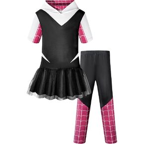 مجموعة ملابس تنكرية للفتيات من NOTLY طقم تي شيرت وسراويل ضيقة للأطفال الصغار لحفلات الهالوين in Kuwait