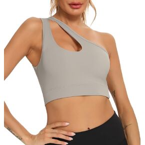استمتع بحمالة صدر رياضية بكتف واحد ومبطنة وقابلة للإزالة ومثير لليوجا ودعم متوسط in Kuwait