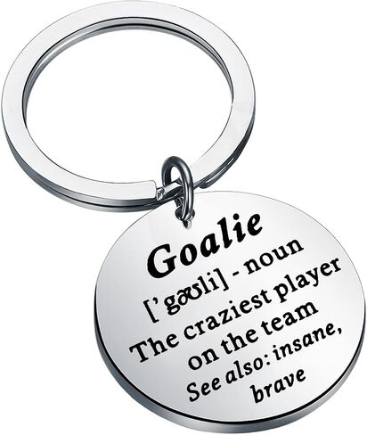 FEELMEM Goalie Jewelry Goalie The Craziest Player On The Team Keychain Hockey Team Goalie Gift Soccer Goalie Gift in Saudi Arabia