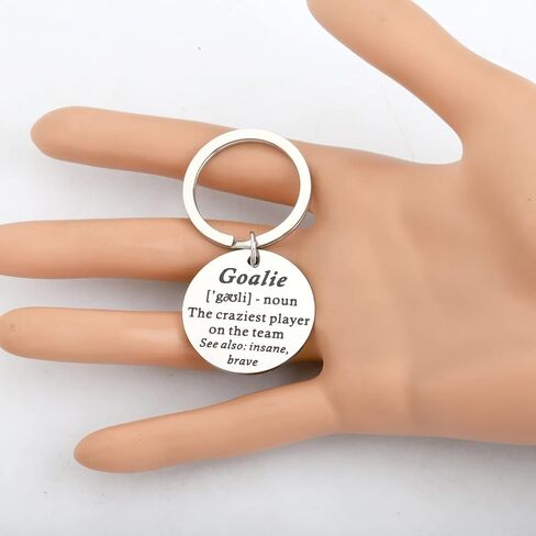 FEELMEM Goalie Jewelry Goalie The Craziest Player On The Team Keychain Hockey Team Goalie Gift Soccer Goalie Gift in Saudi Arabia