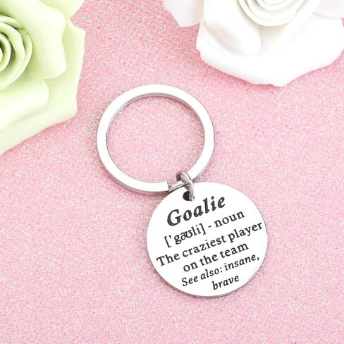 FEELMEM Goalie Jewelry Goalie The Craziest Player On The Team Keychain Hockey Team Goalie Gift Soccer Goalie Gift in Saudi Arabia