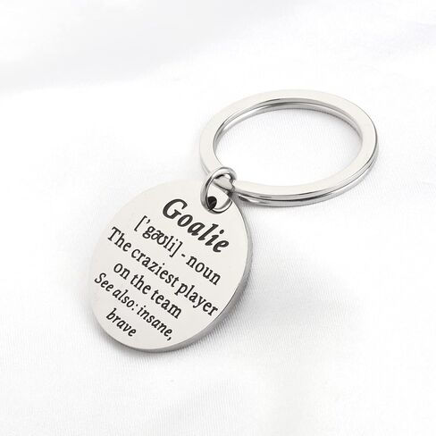 FEELMEM Goalie Jewelry Goalie The Craziest Player On The Team Keychain Hockey Team Goalie Gift Soccer Goalie Gift in Saudi Arabia
