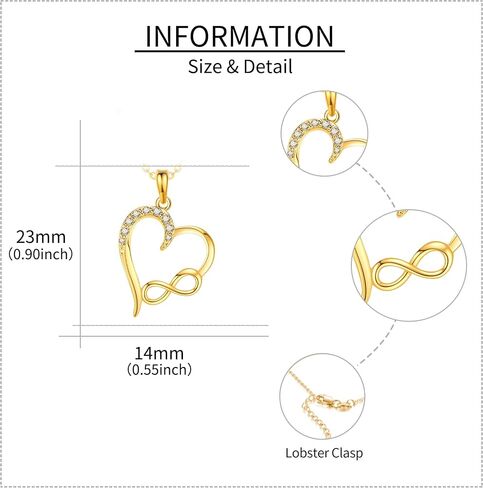 GEHN 14K Gold Necklace Real Gold Pendant Christmas Jewelry Gifts for Women Girls in Kuwait
