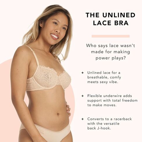 حمالة صدر دانتيل غير مُبطنة للنساء من لايفلي | حمالة صدر مرنة بتغطية كاملة لمزيد من الدعم | حواف صدفية ناعمة in Kuwait